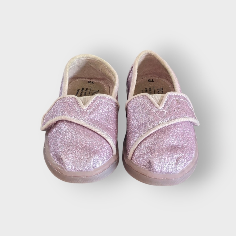 5T TOMS Toddler Sparkle Alpargatas Shoes Glimmer Classics